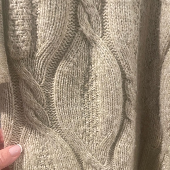 J Jill Cable Knit Sweater Jacket Large - Picture 3 of 3